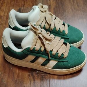 adidas Green and White Cloud foam Women's Sneakers
